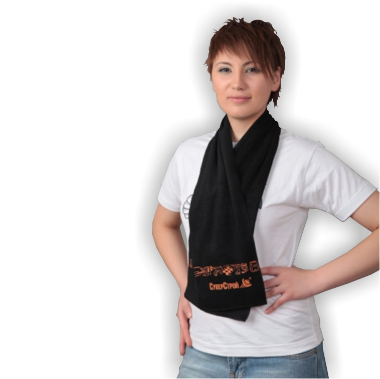 Заказать Шарф черный из флиса односторонний в Екатеринбурге