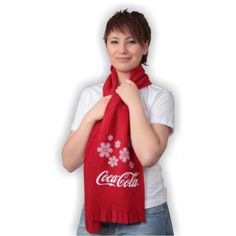 Заказать Шарф красный из флиса односторонний с логотипом компании в Екатеринбурге