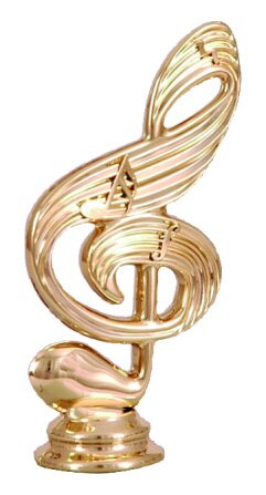 Заказать Статуэтка сувенирная пластиковая F157G, скрипичный ключ в Екатеринбурге