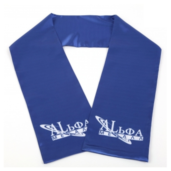 Заказать Шарф синий из атласа двухсторонний в Екатеринбурге